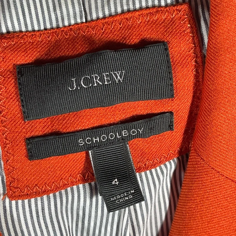 🛑 J. CREW Schoolboy Bold Orange Women's Blazer/Sport Coat - Picture 3 of 3